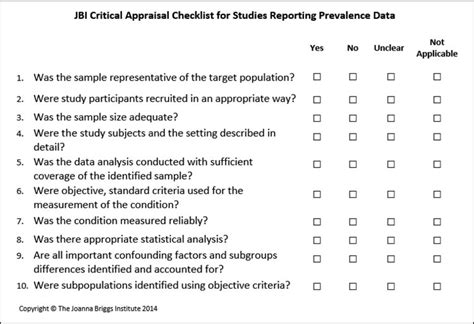 checklist quantitative questionnaire sample|jbi quantitative checklist.